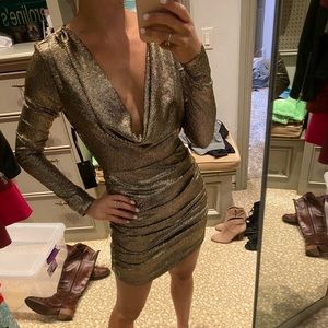 Long Sleeve Sparkly Dress